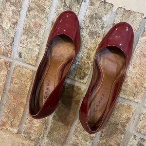 Heels in red and black. Very stylish. Good condition 8/10